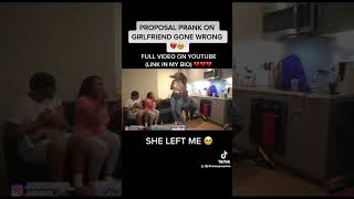 PROPOSAL PRANK ON GIRLFRIEND LEADS TO PERMANENT BREAK UP [upl. by Nosiddam]