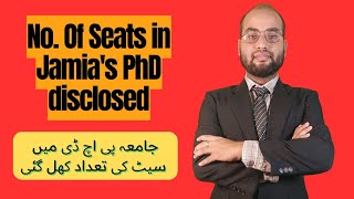 Jamias PhD admission Vacancy List Released  Full Details by Wasim Ahmad Alimi [upl. by Eresed553]