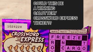 Hiya Scratch a teers Today we scratch a 1 Crossword Express Ticket [upl. by Anavrin]