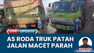 Garagara Truk Fuso Patah As Jalan Lintas Timur Jambi Lumpuh Polresta Coba Urai Kemacetan [upl. by Iror875]