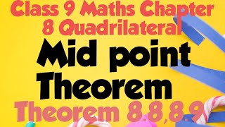 Mid point Theorem Class 9 Math Chapter 8 Quadrilaterals [upl. by Eseryt]