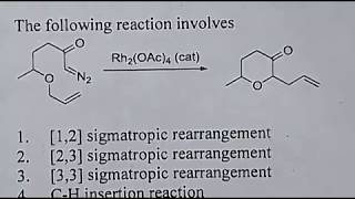 4Csir net organic chemistry Dec 2017 question solution 23 sigmatropic rearrangement [upl. by Natfa752]