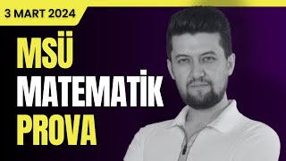 MSÜ 2024 Matematik Provası  Sınavda Gelebilir 📢 smlhoca [upl. by Aillemac]