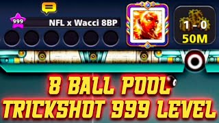 8 BALL POOL TRICKSHOT  KISSHOT NFL x WACCI 8BP 999 LEVEL😱😱 [upl. by Anilys]