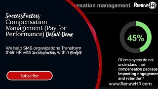 Strategic Compensation Management with SuccessFactors Compensation Management I Pay for Performance [upl. by Eindys921]