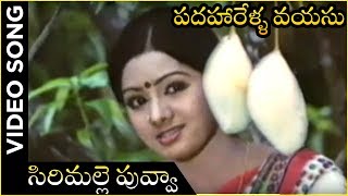 Sirimalle Puvva Video Song  Padaharella Vayasu Movie  Sridevi  Chandra Mohan  K Chakravarthi [upl. by Norvil]