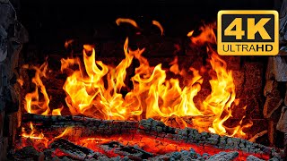 Relaxing Fireplace 4K amp Warm Logs Burning No Music 🔥 Burning Fireplace Crackling Sounds 3 Hours [upl. by Tuorah]