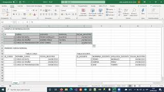 172 EJEMPLO DE NORMALIZACIÓN DE TABLAS quotCURSOSquot  SQL PARTE 1 [upl. by Shanleigh654]