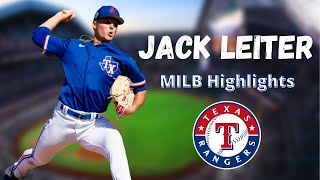 Jack Leiter 1 Texas Rangers Prospect Minor League Highlights 2022 [upl. by Gilmour]