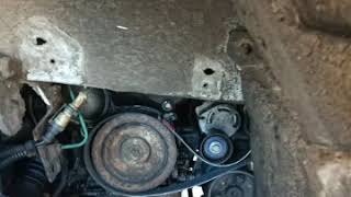 Vauxhall movano 2004 fan auxiliary belt replacement change [upl. by Emmet]