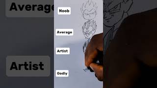 Drawing Vegeta Ultra Ego in Different Levels 🤔 shorts [upl. by Tait]