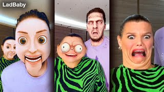 Try not to laugh Halloween funny filter challenge 🤣 [upl. by Lepper]