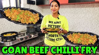 Goan Beef Chilli Fry Recipe  How To Make Beef Chilli Fry At Home  AddSpiceWithSpaina konkanivlog [upl. by Prober]