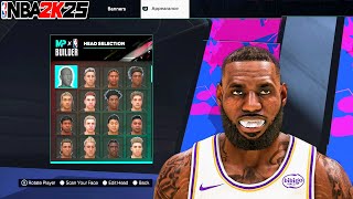 NBA 2K25 Lebron James Face Creation Best Face Creation Next Gen [upl. by Idnim97]