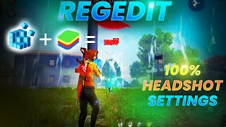 Bluestacks Regedit File For 100 Headshot I Free Fire Headshot Settings I Free Fire One Tap Headshot [upl. by Nnylimaj]