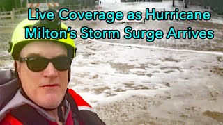 Live Coverage as Hurricane Miltons Storm Surge Pours Into Naples Florida [upl. by Yrhcaz407]