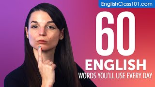 60 English Words Youll Use Every Day  Basic Vocabulary 46 [upl. by Anawad]