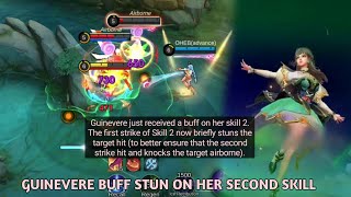 GUINEVERE BUFF STUN ON HER SECOND SKILL GAMEPLAY  Raymarcc MLBB [upl. by Odelet876]