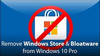 Remove Windows Store amp Bloatware from Windows 10 Pro [upl. by Aniala954]