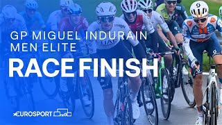 GUTSY WIN 🥇  Gran Premio Miguel Indurain 2024 Race Finish  Eurosport Cycling [upl. by Ahsilrac]