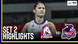 CHOCO MUCHO vs AKARI  SET 2 GAME HIGHLIGHTS  2024 PVL REINFORCED CONFERENCE  July 23 2024 [upl. by Yeoz]