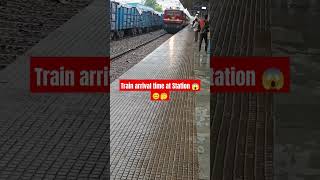 Train arrival time at Station 😱😊🤔 railway train driver station engine viralvideo ytshorts [upl. by Airlee]