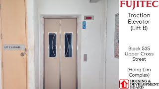 Fujitec HighSpeed Elevator at Block 535 Upper Cross Street Hong Lim Complex Lift B [upl. by Moir]