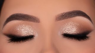 Soft Glitter Eye Makeup for Wedding  Party  Special Occasion [upl. by Rollie697]