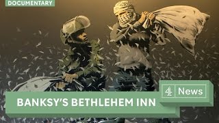 Banksy documentary Welcome to the Banksy art hotel in Bethlehem [upl. by Hopkins383]