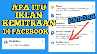 IKLAN KEMITRAAN DI FACEBOOK ITU APA Cara menghasilkan uang dari iklan kemitraan di fb pro fitur APA [upl. by Marlette731]