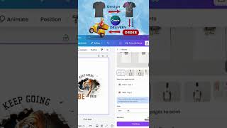 Design amp Order Custom TShirts in Canva  Easy Tutorial 2024 Shorts [upl. by Mehala]