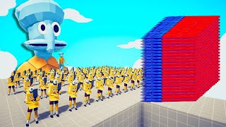 100x SPONGEBOB  GIANT SQUIDWARD vs EVERY GOD  Totally Accurate Battle Simulator [upl. by Teews]