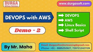 DEVOPS with AWS tutorials  Demo  2  by Mr Maha On 13082024 630PM IST [upl. by Feodore449]