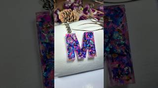 Resin Alphabate Keychain 💜 M Letter Keychain 💜 Letter Keyring 💜 [upl. by Lucilia]