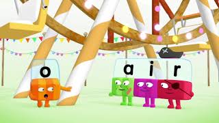 Alphablocks  Volume 3 Episode 16  Fair Digraph ER and Trigraphs AIR URE EAR [upl. by Kiker]