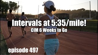 Intervals at 535mile marathon running marathontraining [upl. by Noemi]