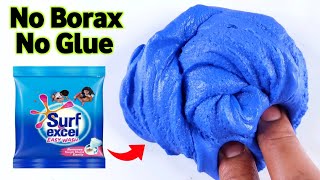 How to make Slime without Glue or Borax  No Glue No Borax Detergent Slime Making at home ASMR [upl. by Aseek]