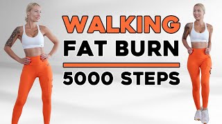 5000 STEPS WALKING WORKOUT  5K Steps Challenge Full Body Fat Burn  Sweaty Dancy Knee Friendly [upl. by Auqenwahs]