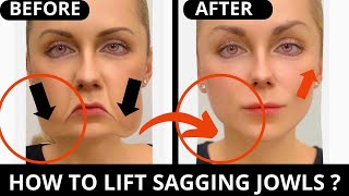 🛑 HOW TO GET RID OF JOWLS  SAGGY SKIN LAUGH LINES LIFT CHEEKS FOREHEAD LINES FROWN LINES [upl. by Toffey839]