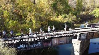 042 BelvidereDelaware Railroad spur bridge at Lambertville [upl. by Jakoba]