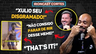 BALESTRIN CAI NA RISADA AO LEMBRAR DE MEME SOBRE CARIANI – IRONCAST CORTES [upl. by Leeland]