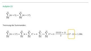 Aufgabe zum Umformen von und Rechnen mit Summen [upl. by Hales]