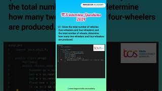 TCS Interview Questions and Answers tcs interview placements imageconacademy tcspattern [upl. by Horatio760]