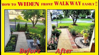 How to Widen Front Walkway  driveway ExtensionDIY [upl. by Llennoj]