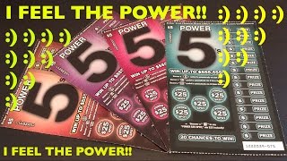 POWER 5s SUBSCRIBER RECOMMENDED 5 Power 5s California Lottery Scratcher [upl. by Yennek291]