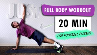 FULL BODY WORKOUT For Football Players  BODYWEIGHT  Improve Your Strength amp Get Fit  Advanced [upl. by Nnylecyoj67]