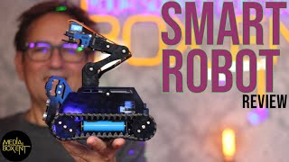 Smart Robot Car Kit for Raspberry Pi 4 3 Model BB Tank Tracked Robot with 4DOF Robotic Arm [upl. by Jacquetta843]