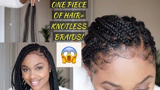 NEW METHOD KNOTLESS BOX BRAIDS FOR BEGINNERS [upl. by Ahsercul664]