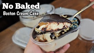 No Baked Boston Cream Cake Madiskarteng Nanay by mhelchoice [upl. by So]