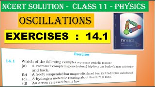 NCERT SOLUTION  CLASS 11 PHYSICS  EXERCISES 141  OSCILLATIONS IN TAMIL [upl. by Kcirederf]